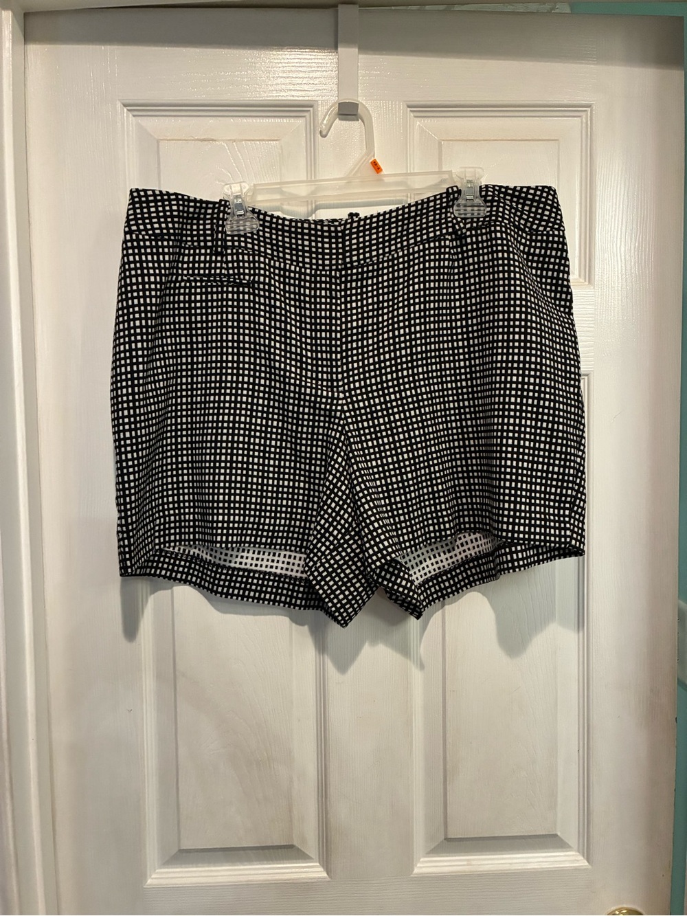Cato Black and White Checkered Bermuda Shorts